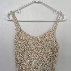 Ivory sequin dress US6